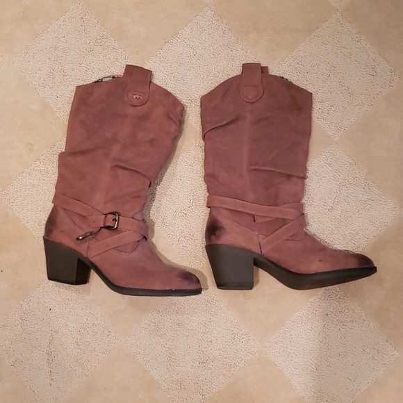 Rocket Dog Faux Suede Cowboy Boots, Sz 10 - Picture 4 of 16